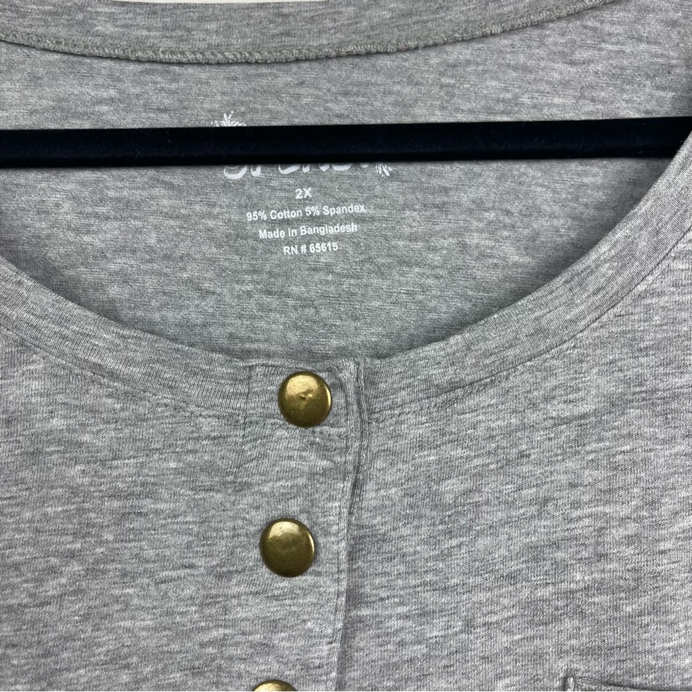 Short sleeve gray T-Shirt Size 2X - Picture 2 of 3